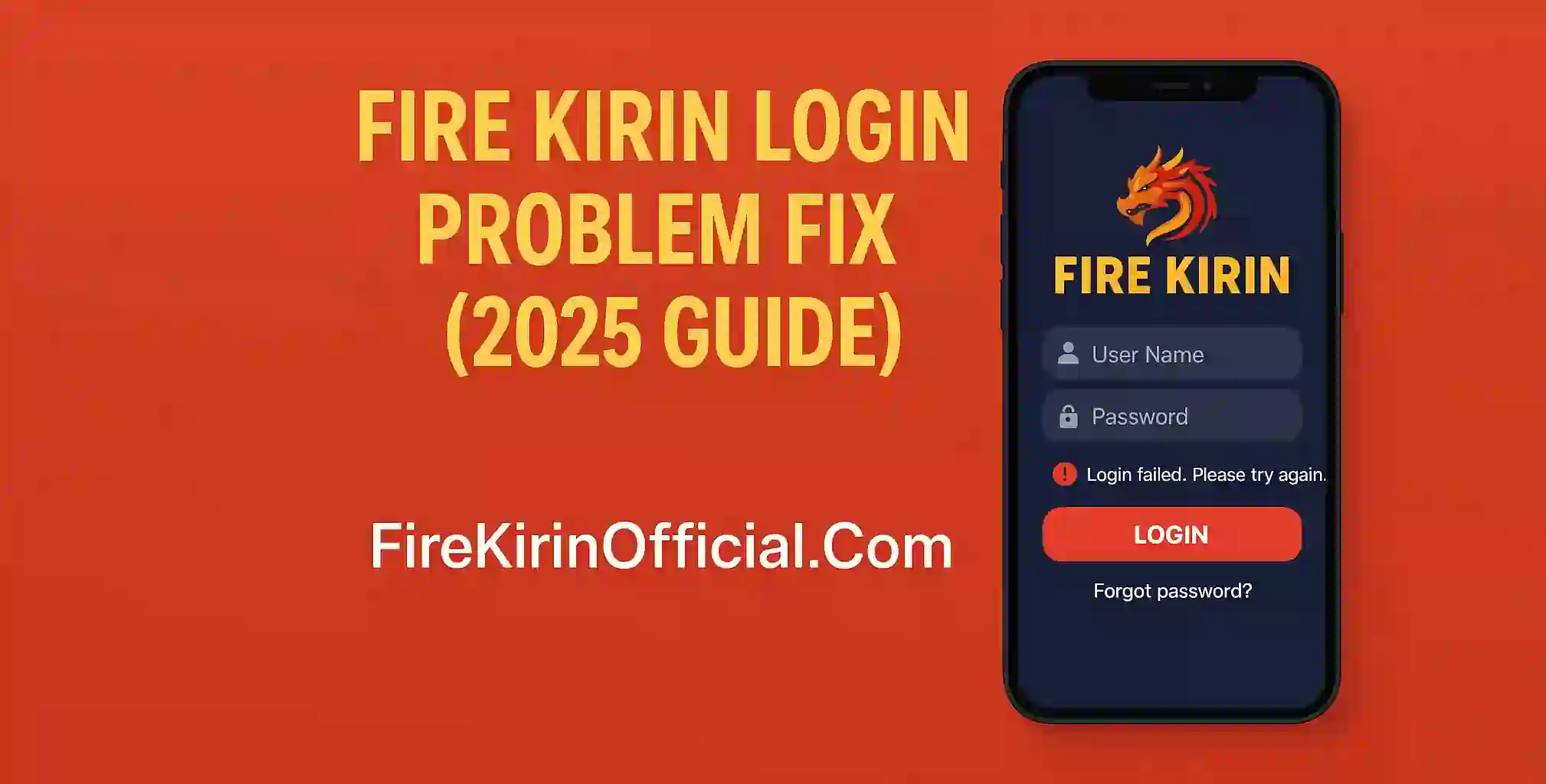 Fire Kirin Login Problem Fix